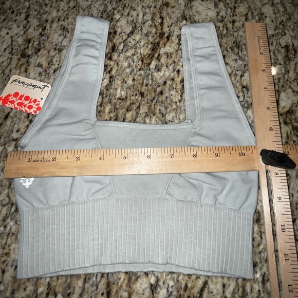 💗GET 20% OFF💗NWT Free People Movement Square Neck Good Karma Bra - Sea Glass - Picture 11 of 11